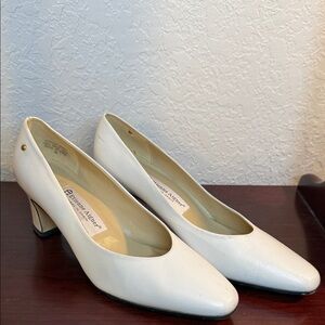 Etienne Aigner Classic White Heels